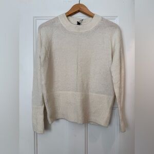 Banana Republic Italian Yarn Ivory Knit Sweater